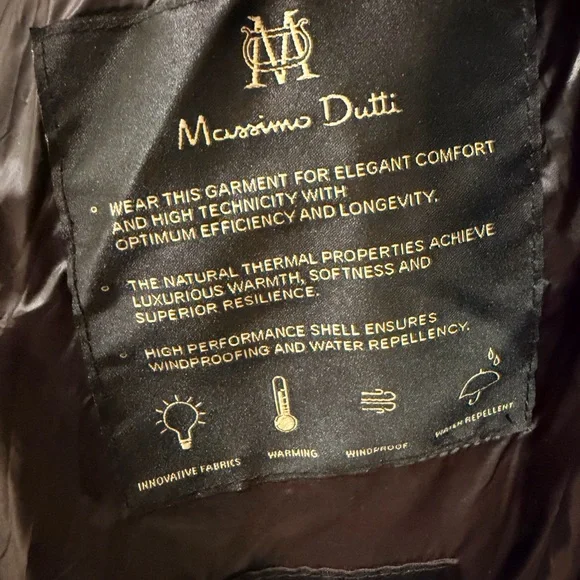 Massimo Dutti Dark Brown Puffer Jacket - Picture 8 of 11